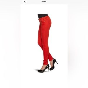 7 For All Mankind The Skinny Corduroy Burnt Orange Women's 30